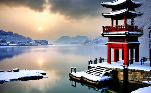 What are some famous ancient Chinese poems about snow?