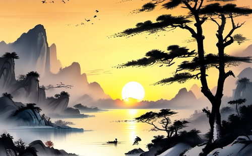 Which ancient poems describe a sense of豁然开朗?