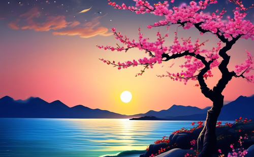 What are the famous verses from 'Viewing the Sea'?