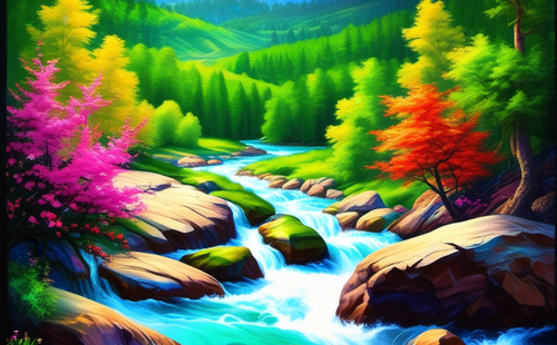 How to describe a piece of the landscape in spring?