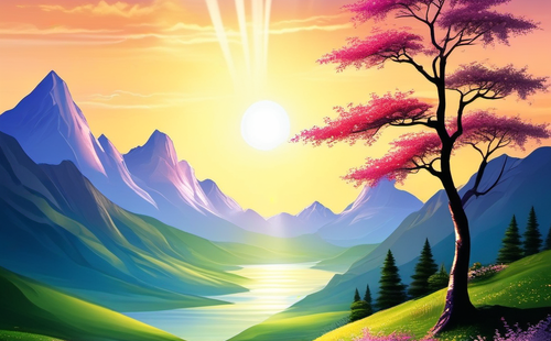 Which poems and verses depict the scenery of spring?