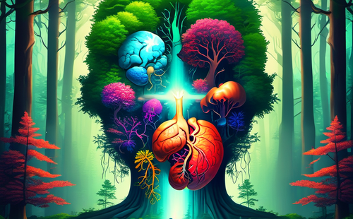 List some four-character idioms related to human organs?