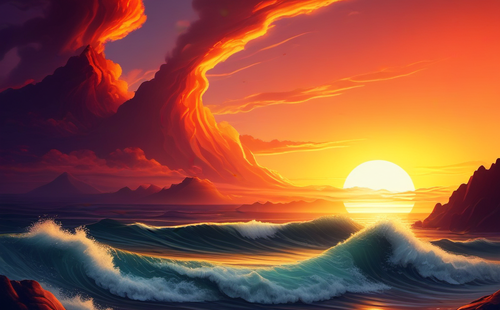 Could you provide some ancient poems describing the sunset?