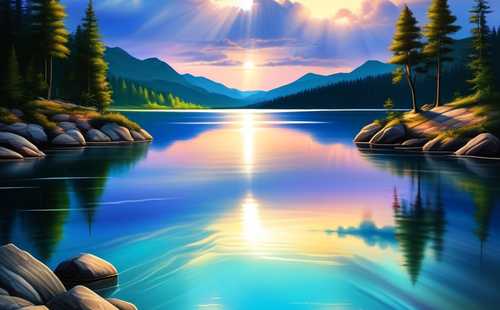 How can you describe the lake water?