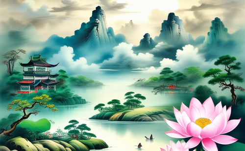 Which ancient poems describe lotus flowers?