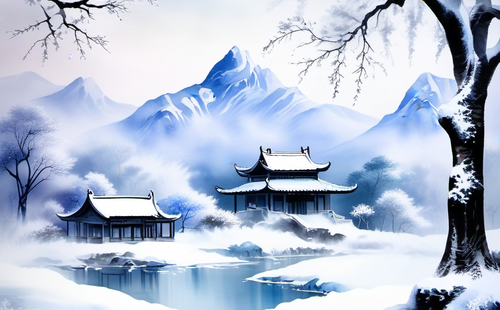 Could you recommend some ancient poems that describe winter?