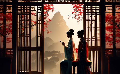 Could you recommend some ancient Chinese poems that depict beautiful love?