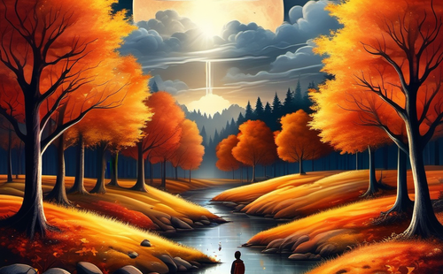 What are some four-character idioms to describe autumn?