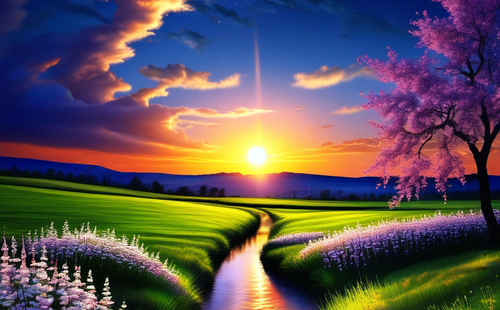 Which poems describe the spring scenery?