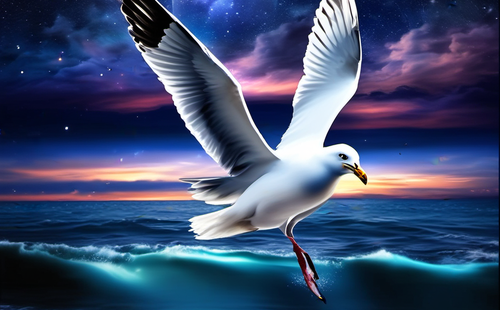 How can the call of a seagull be described?