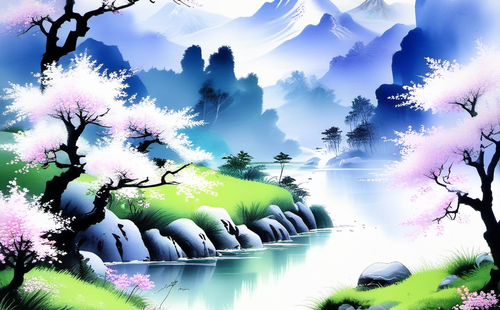 How to describe the description of spring grass?