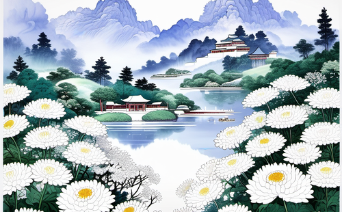 What is the 'most famous verse about chrysanthemums'?