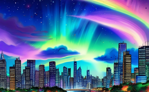 Which idioms are used to describe the繁荣 of a city?