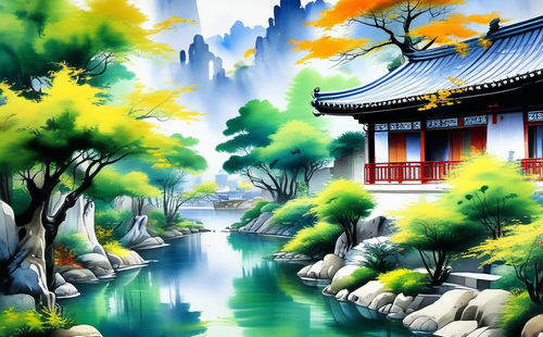 Which idioms are used to describe the繁荣 of a city?